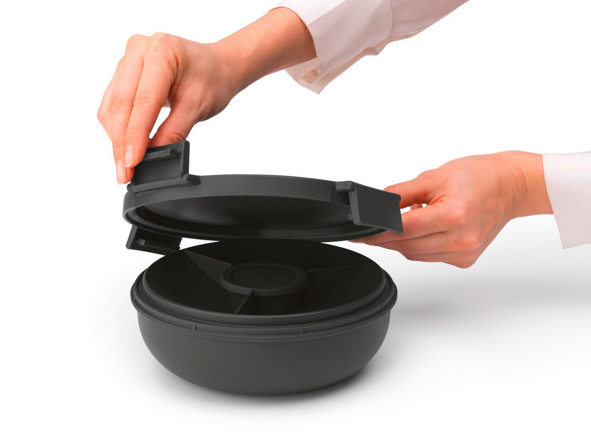 KRABIČKA NA OBĚD plast  1,3 l - tmavě šedá, Basics, plast (21/7,5cm) - Brabantia