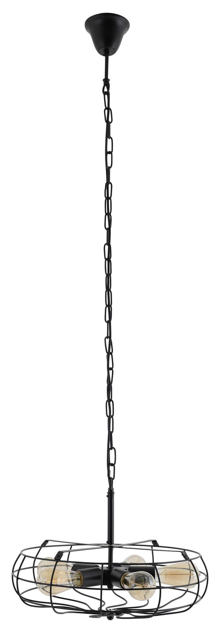 HÄNGELEUCHTE ALEX 47,5/14,5 cm   - Schwarz, Trend, Metall (47,5/14,5cm) - Näve