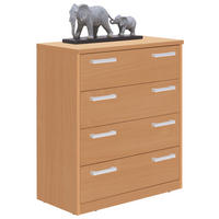 KOMMODE  in 72/84/36 cm  - Silberfarben/Buchefarben, Basics, Holzwerkstoff (72/84/36cm) - Xora