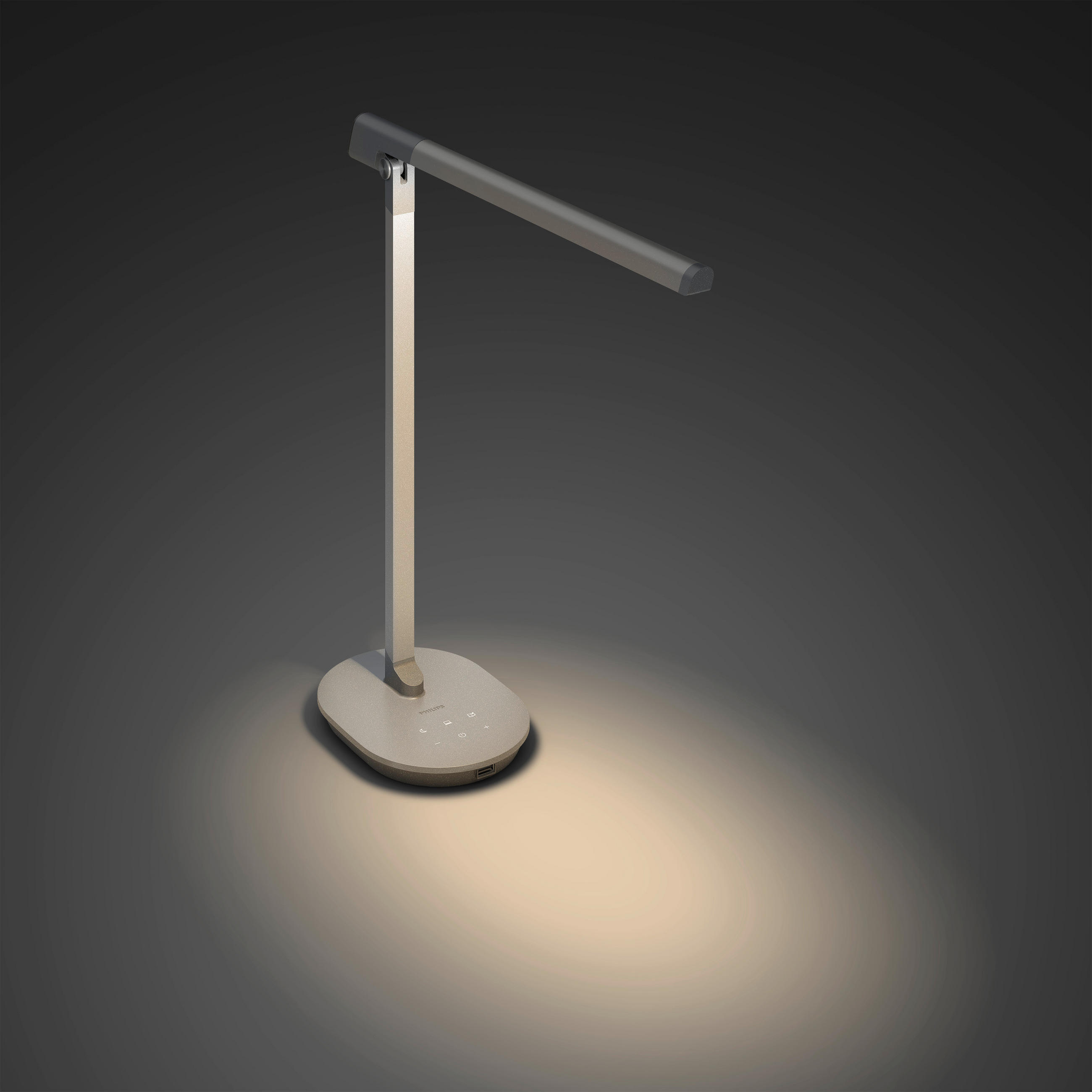 SCHREIBTISCHLEUCHTE 8,5/23,6/29 cm   - Grau, Design, Metall (8,5/23,6/29cm) - Philips