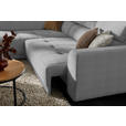 ECKSOFA Silberfarben Struktur  - Silberfarben/Schwarz, Design, Kunststoff/Textil (205/284cm) - Xora