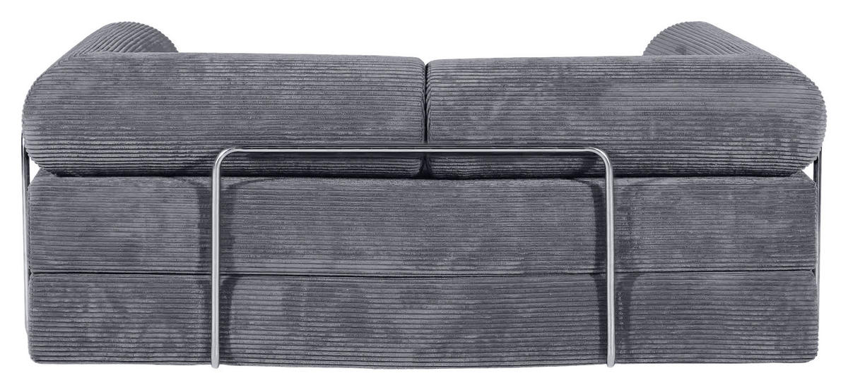 ZOFA S POSTELJNO FUNKCIJO,  siva tekstil  - siva, Design, tekstil (180/70/100cm) - P & B