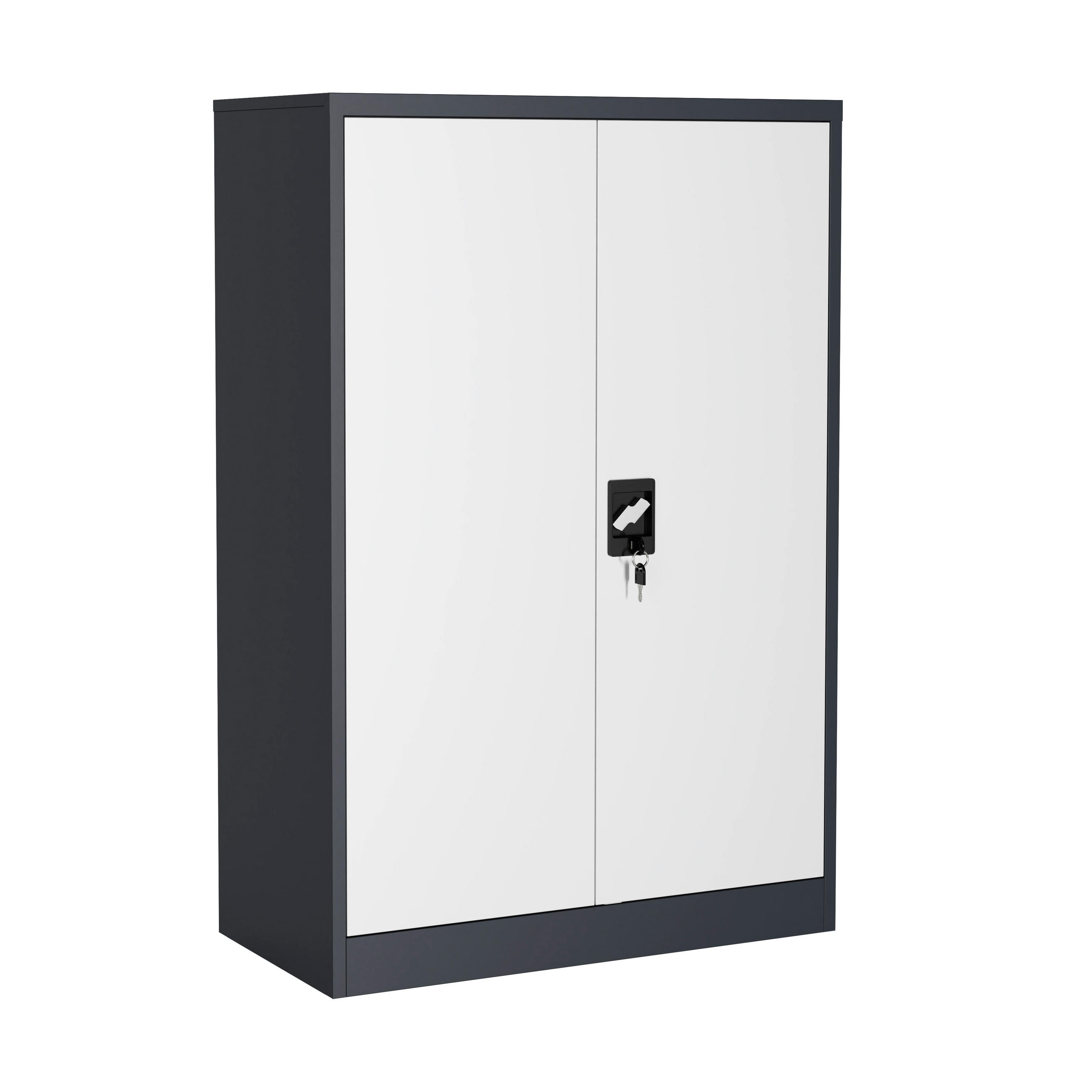 AKTENSCHRANK Anthrazit, Weiß  - Anthrazit/Weiß, KONVENTIONELL, Metall (80/120/40cm) - MID.YOU