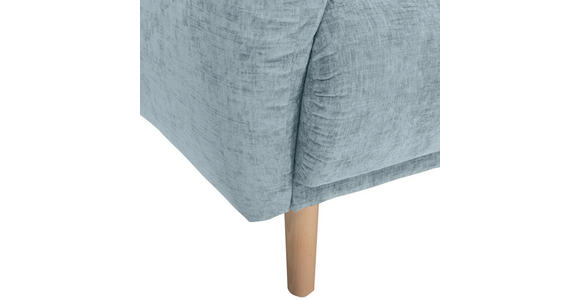 ECKSOFA Blau Flachgewebe - Blau/Buchefarben, KONVENTIONELL, Holz/Textil (230/144cm) - Carryhome