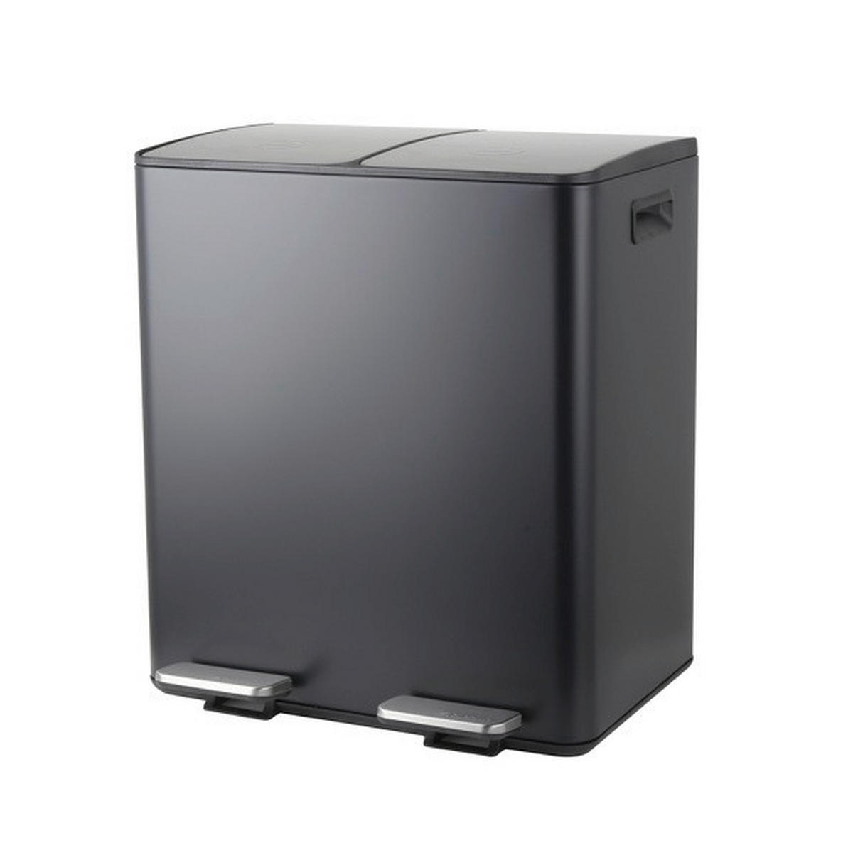 TRETEIMER 40 l  Metall  - Schwarz, Basics, Kunststoff/Metall (45/30/51cm) - Spirella