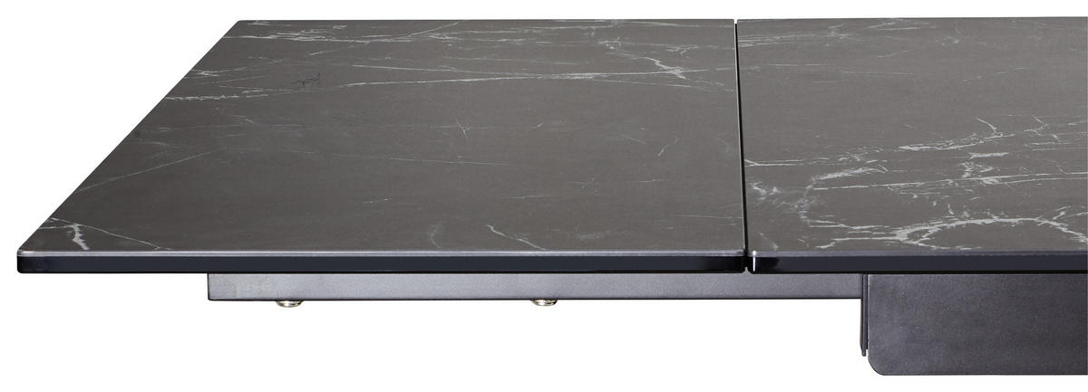 TRPEZARIJSKI STO  crna   - crna, Moderno, staklo/metal (160-240/90/76cm) - Novel