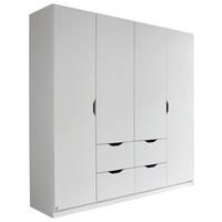 KLEIDERSCHRANK Weiß 4 Tür(en)  - Weiß, KONVENTIONELL, Holzwerkstoff (181/197/54cm) - Xora