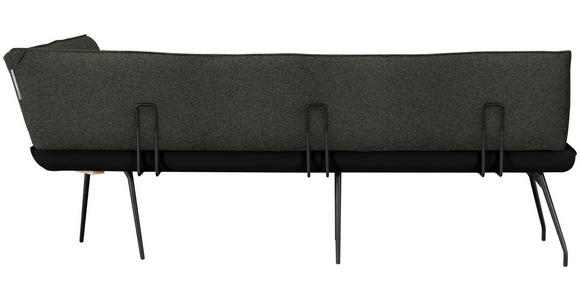 ECKBANK 225/165 cm  in Schwarz  - Schwarz, Design, Textil/Metall (225/165cm) - Moderano