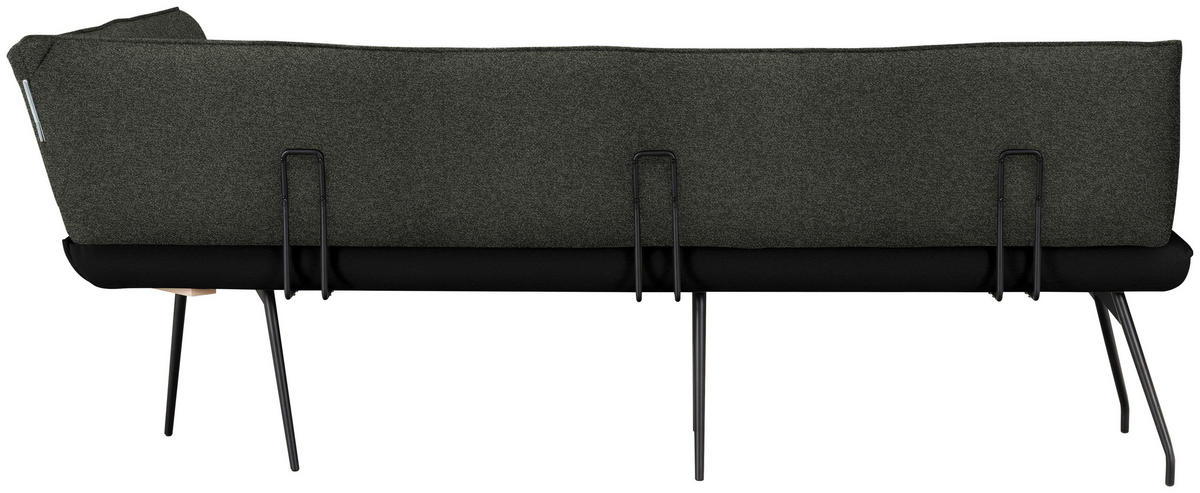 ECKBANK 225/165 cm  in Schwarz  - Schwarz, Design, Textil/Metall (225/165cm) - Moderano