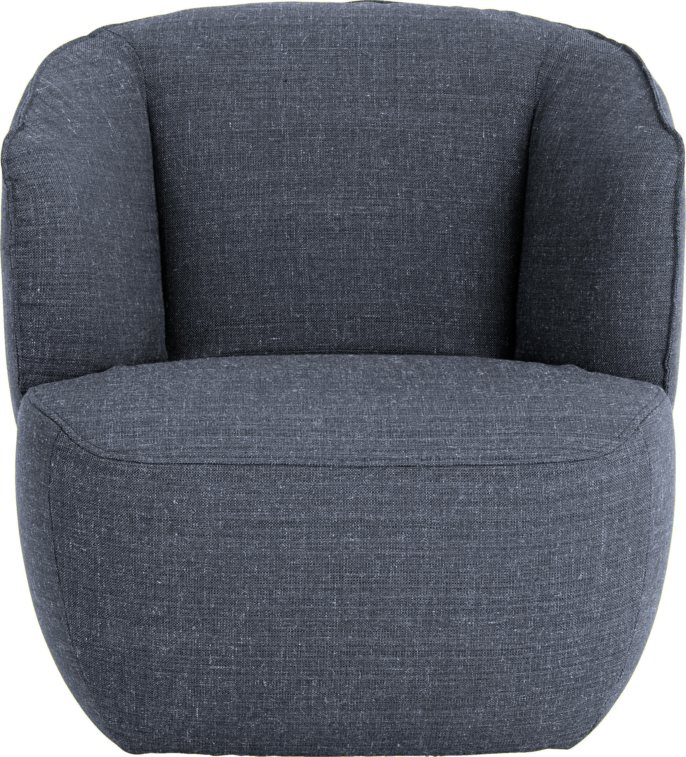 SESSEL Flachgewebe Blau    - Blau/Schwarz, Design, Kunststoff/Textil (75/74/82cm) - Rolf Benz