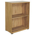 AKTENREGAL Eiche furniert Eichefarben  - Eichefarben/Schwarz, Natur, Holz/Holzwerkstoff (73/97/40cm) - Linea Natura