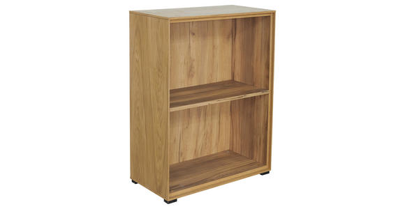 AKTENREGAL Eiche furniert Eichefarben  - Eichefarben/Schwarz, Natur, Holz/Holzwerkstoff (73/97/40cm) - Linea Natura