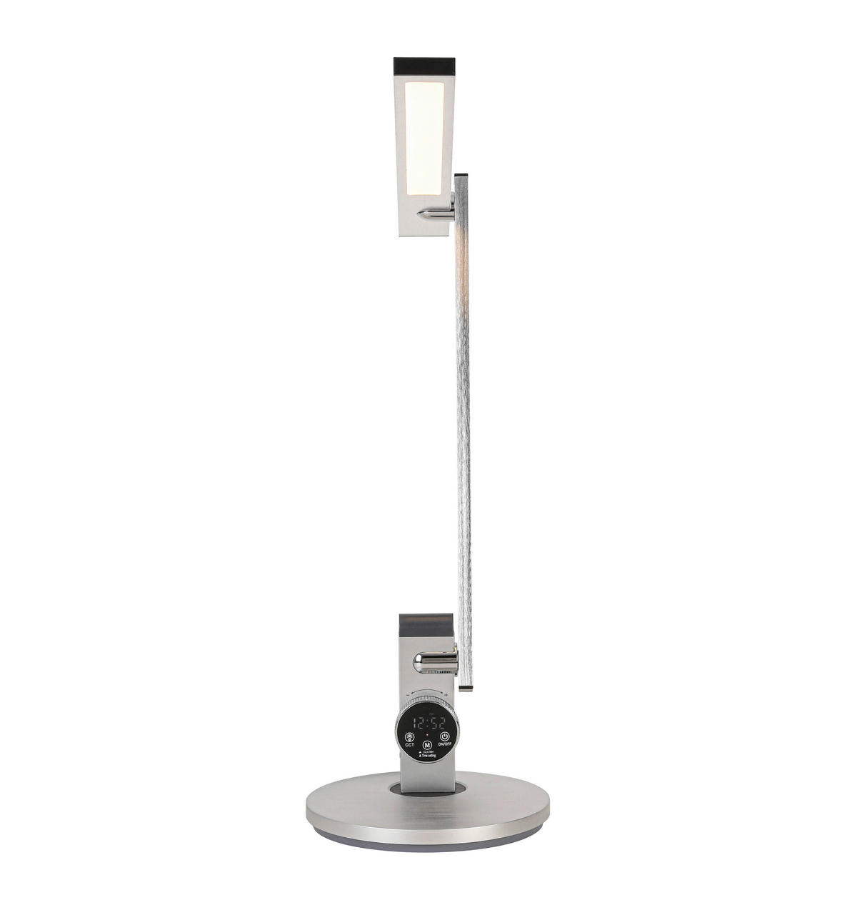 LED LAMPA NA PÍSACÍ STÔL, otočný stmievač, 19/65/45,2 cm - čierna/strieborná, Basics, kov/plast (19/65/45,2cm) - Novel