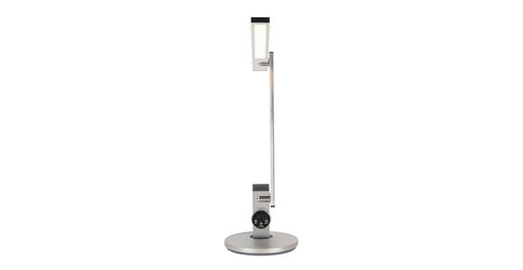 LED-SCHREIBTISCHLEUCHTE 19/65/45,2 cm - Silberfarben/Schwarz, Basics, Kunststoff/Metall (19/65/45,2cm) - Novel