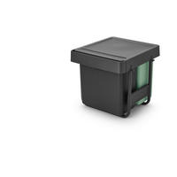 BEÉPÍTHETŐ SZEMETES 2×30 l  - sötétszürke/zöld, Basics, műanyag (40l) - Brabantia