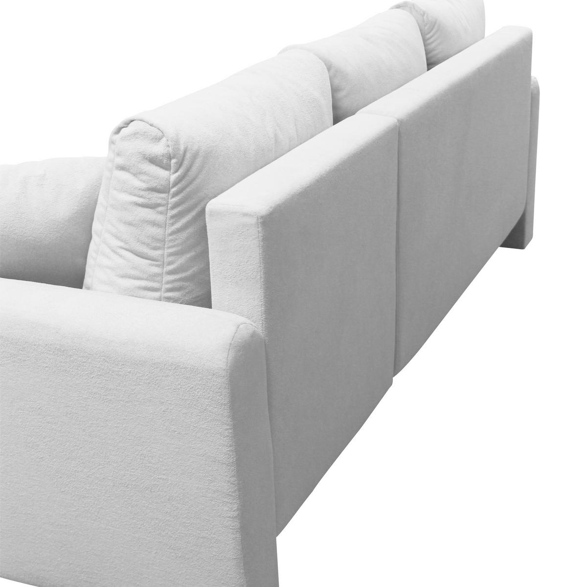 ECKSOFA STERN Hellgrau Bouclé Zierkissen, Rückenkissen, Bettkasten  - Hellgrau/Schwarz, Design, Kunststoff/Textil (207/152cm) - MID.YOU