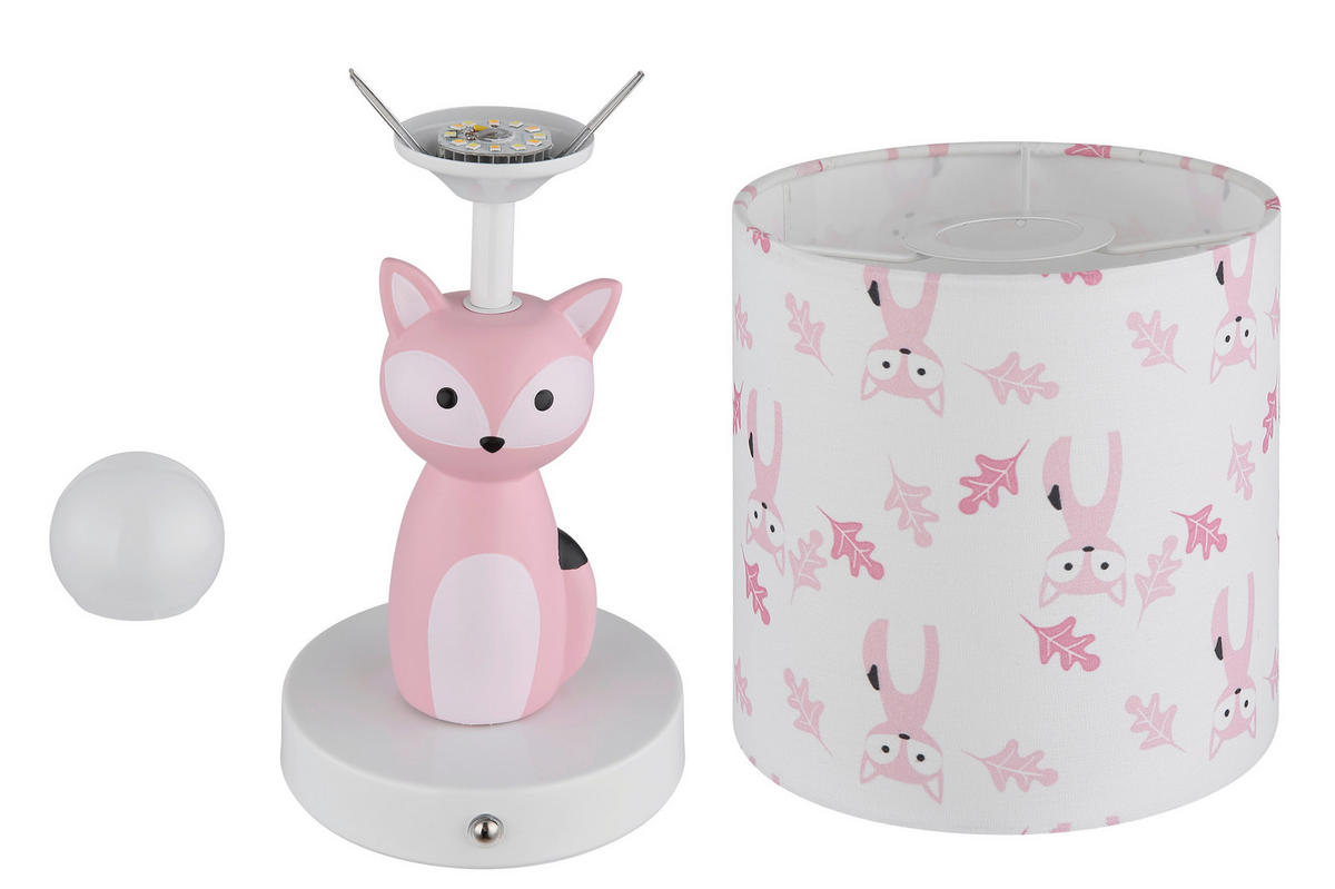LED-TISCHLEUCHTE 15/33,5 cm   - Pink/Weiß, Trend, Keramik/Kunststoff (15/33,5cm) - Globo