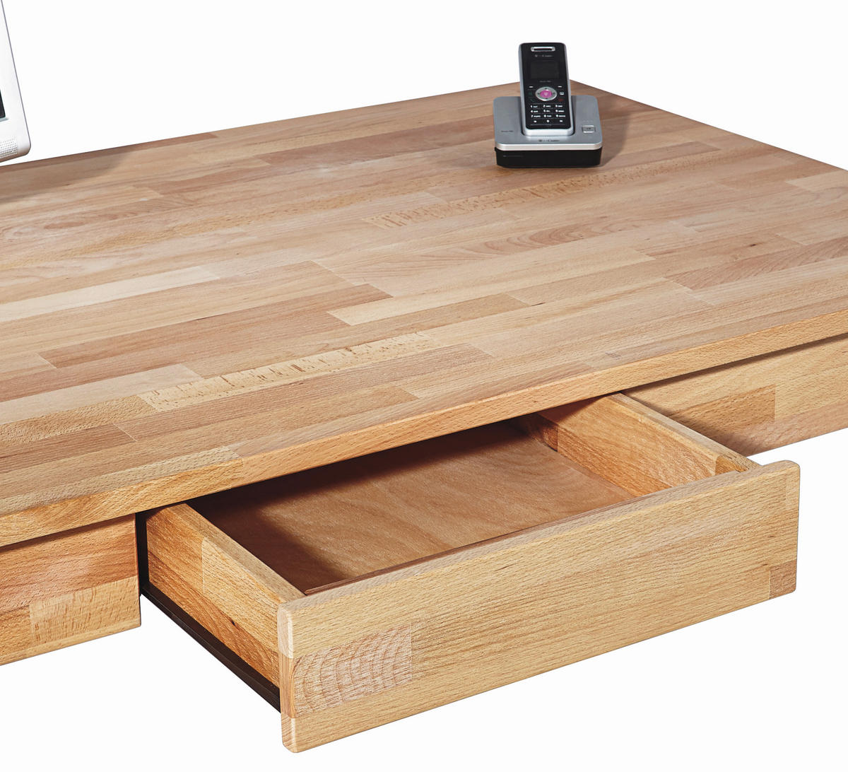 SCHREIBTISCH 140/80/76 cm  in Kernbuche  - Kernbuche, Design, Holz (140/80/76cm) - Carryhome