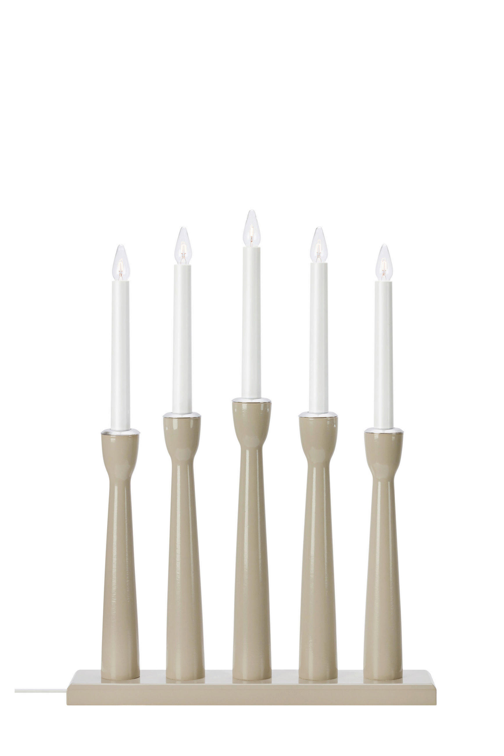 WEIHNACHTSPYRAMIDE MÅSESKÄR  - Greige/Weiß, Trend, Holz/Kunststoff (36/48/8cm) - Markslöjd