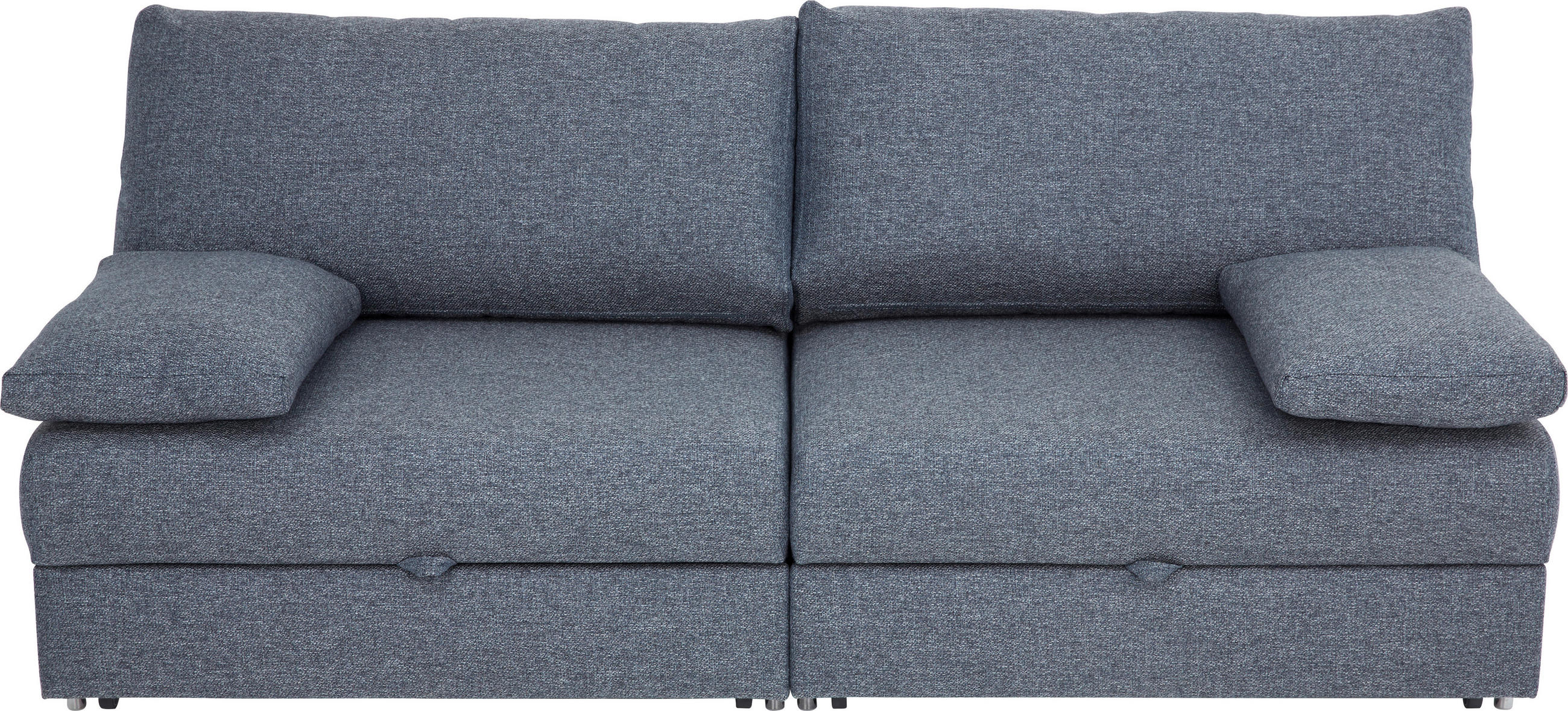 SCHLAFSOFA Blau, Grau  - Chromfarben/Blau, Design, Textil/Metall (192/77-88/110-120cm) - Bali