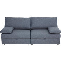 SCHLAFSOFA Blau, Grau  - Chromfarben/Blau, Design, Textil/Metall (192/77-88/110-120cm) - Bali