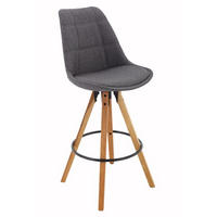 BARSKA STOLICA  boja hrasta, tamnosiva   - tamnosiva/boja hrasta, Moderno, drvo (49/113,5/56cm) - Xora