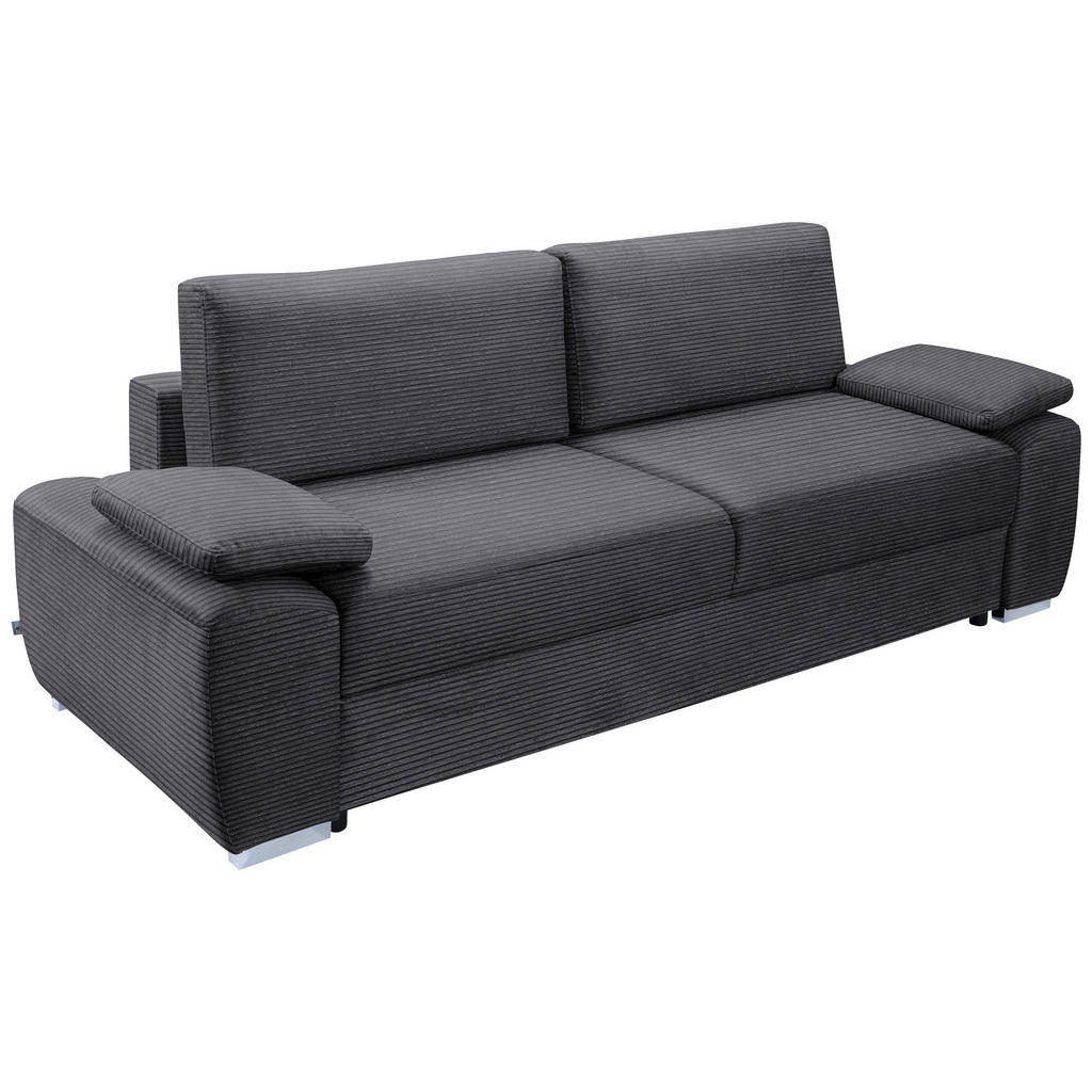 Thumbnail - Stylife Schlafsofa, Anthrazit, Dunkelgrau, Textil, 3-Sitzer, Füllung: Silikon, Schaumstoffflocken,Silikon, Schaumstofffl...
