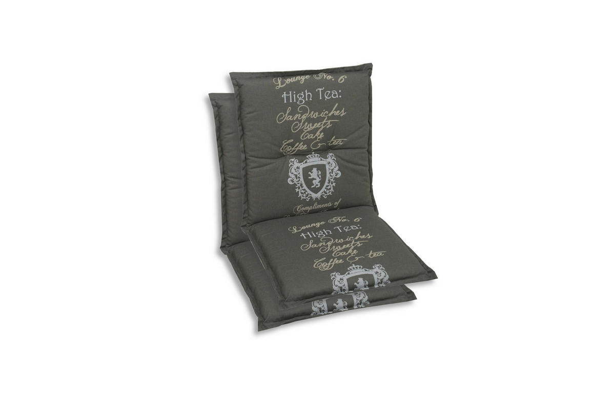 SESSELAUFLAGENSET  - Grau, Basics, Textil (50/7/100cm)