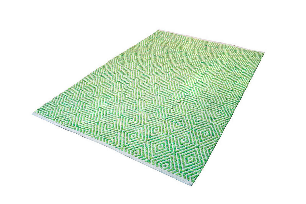 FLACHWEBETEPPICH 120/170 cm Grün  - Grün, KONVENTIONELL, Textil (120/170cm)
