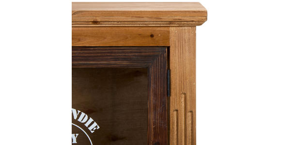 KOMMODE in 75/127/32 cm - Hellbraun/Messingfarben, LIFESTYLE, Glas/Holz (75/127/32cm) - Landscape