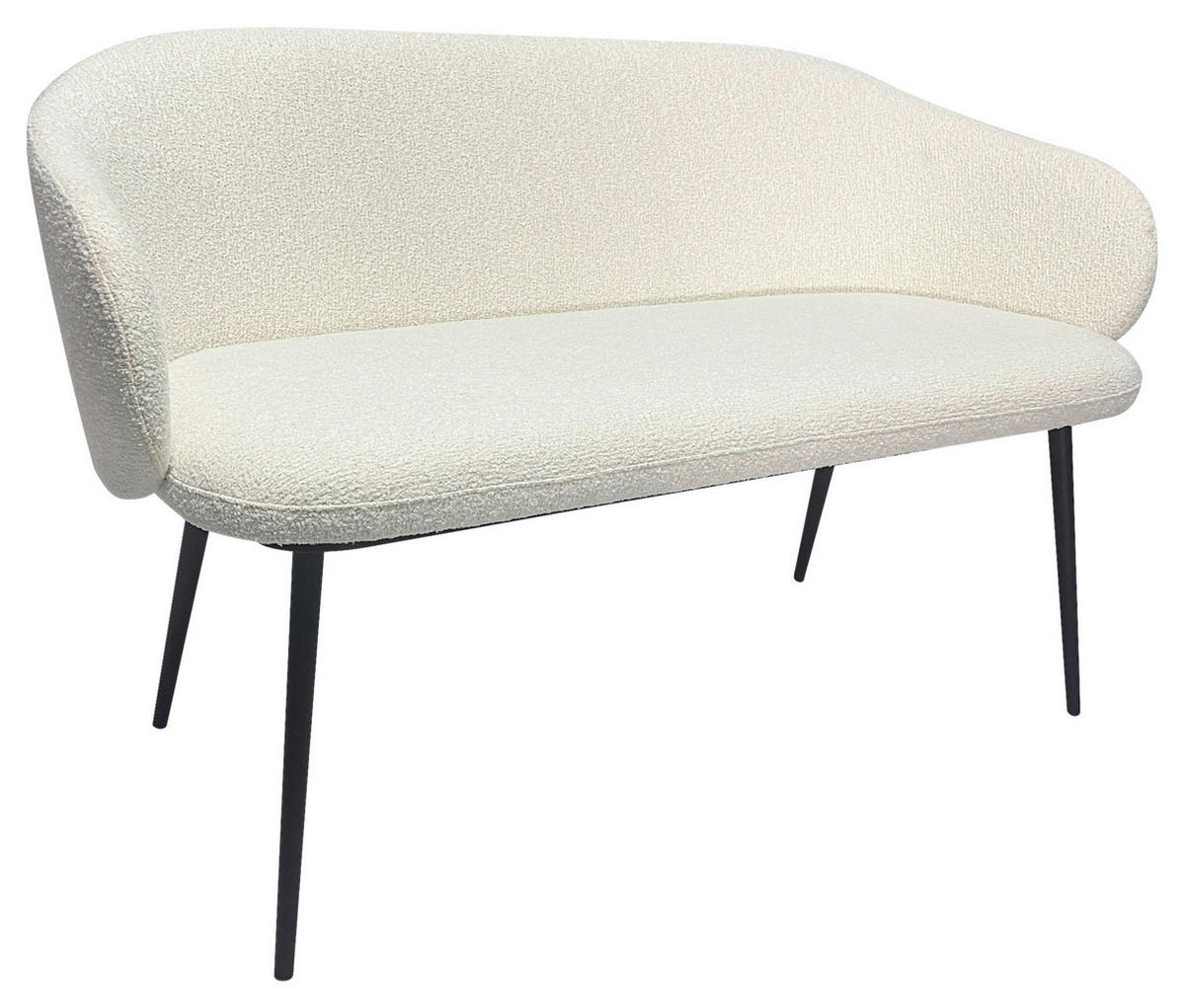 SITZBANK 115,5/80/57 cm Webstoff Creme, Schwarz Pappel Sperrholz  - Creme/Schwarz, MODERN, Holz/Textil (115,5/80/57cm) - Livetastic