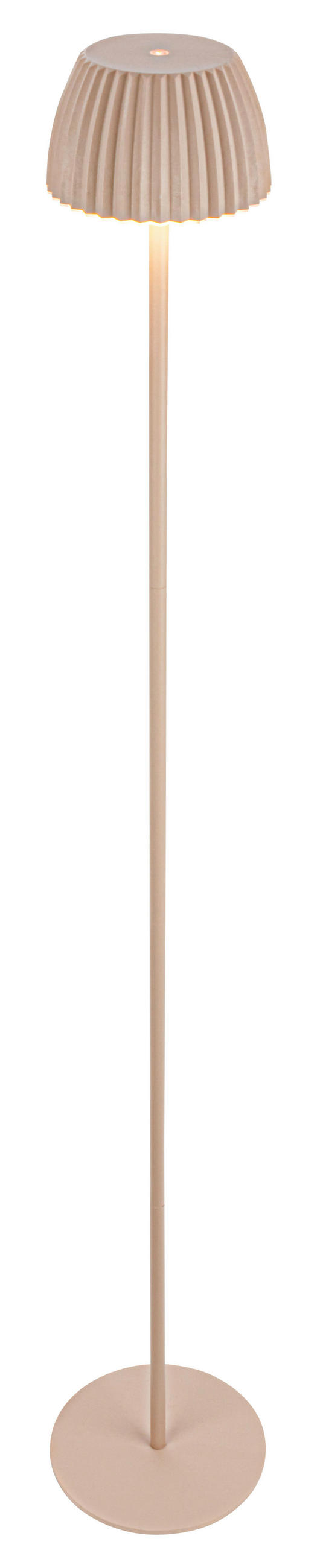 AKKU-STEHLEUCHTE Riffle 19/123,5 cm  - Beige, Basics, Kunststoff/Metall (19/123,5cm)