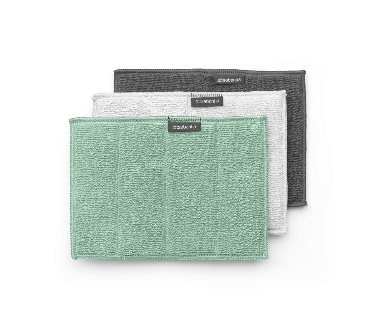 MIKROFIBERDUK - vit/grön, Design, textil (23,5/0,7/17,5cm) - Brabantia