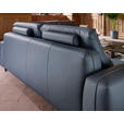 2,5-SITZER in Leder Dunkelblau  - Anthrazit/Dunkelblau, Design, Leder/Metall (226/70/109cm) - Johann Jakob