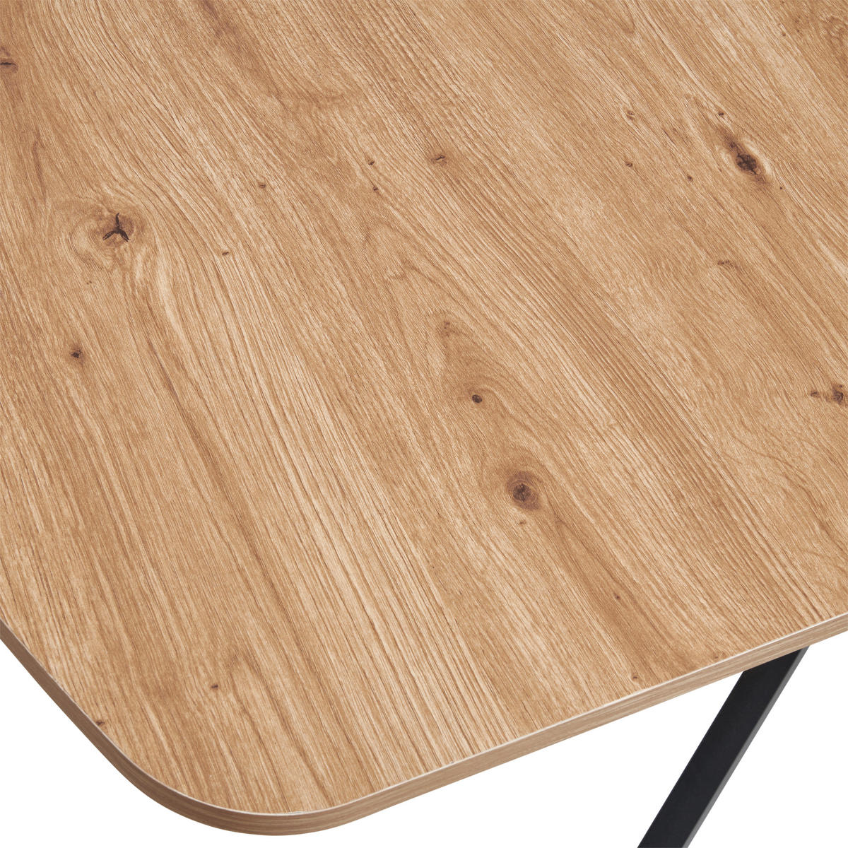 ESSTISCH in Metall, Holzwerkstoff 160-200/90/75 cm  - Schwarz/Eiche Artisan, KONVENTIONELL, Holzwerkstoff/Metall (160-200/90/75cm) - MID.YOU