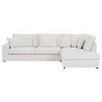 ECKSOFA Naturfarben Cord Zierkissen, Rückenkissen, Rücken echt  - Schwarz/Naturfarben, MODERN, Kunststoff/Textil (307/228cm) - Carryhome