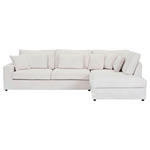 ECKSOFA Naturfarben Cord Zierkissen, Rückenkissen, Rücken echt  - Schwarz/Naturfarben, MODERN, Kunststoff/Textil (307/228cm) - Carryhome