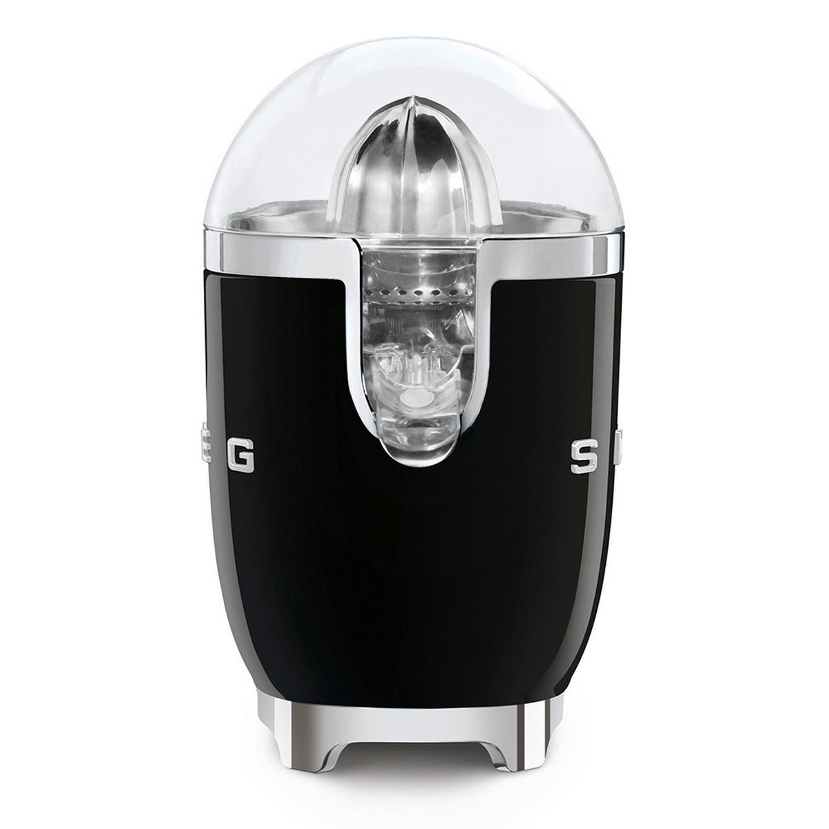 ZITRONENPRESSE - Schwarz Hochglanz, Trend, Metall (16.6/28.1/16.6cm) - SMEG