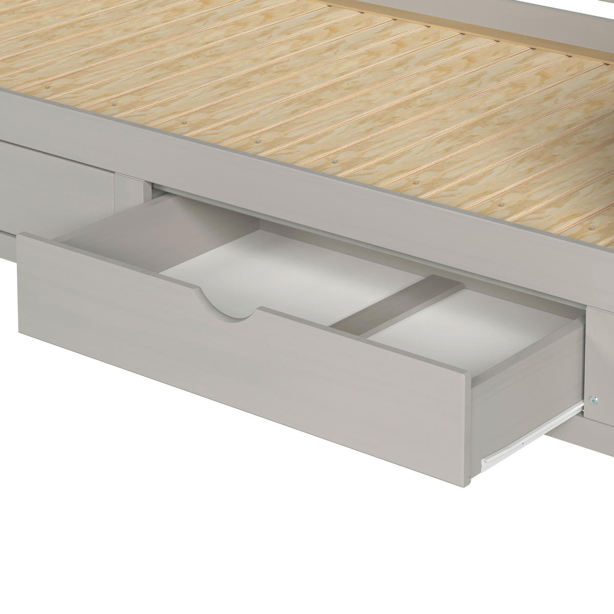 AUSZIEHBETT 200/100-236 cm Taupe  - Taupe/Naturfarben, Modern, Holz/Holzwerkstoff (200/100-236cm) - MID.YOU