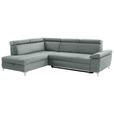 ECKSOFA Mintgrün Mikrofaser  - Chromfarben/Mintgrün, KONVENTIONELL, Textil/Metall (206/271cm) - Carryhome