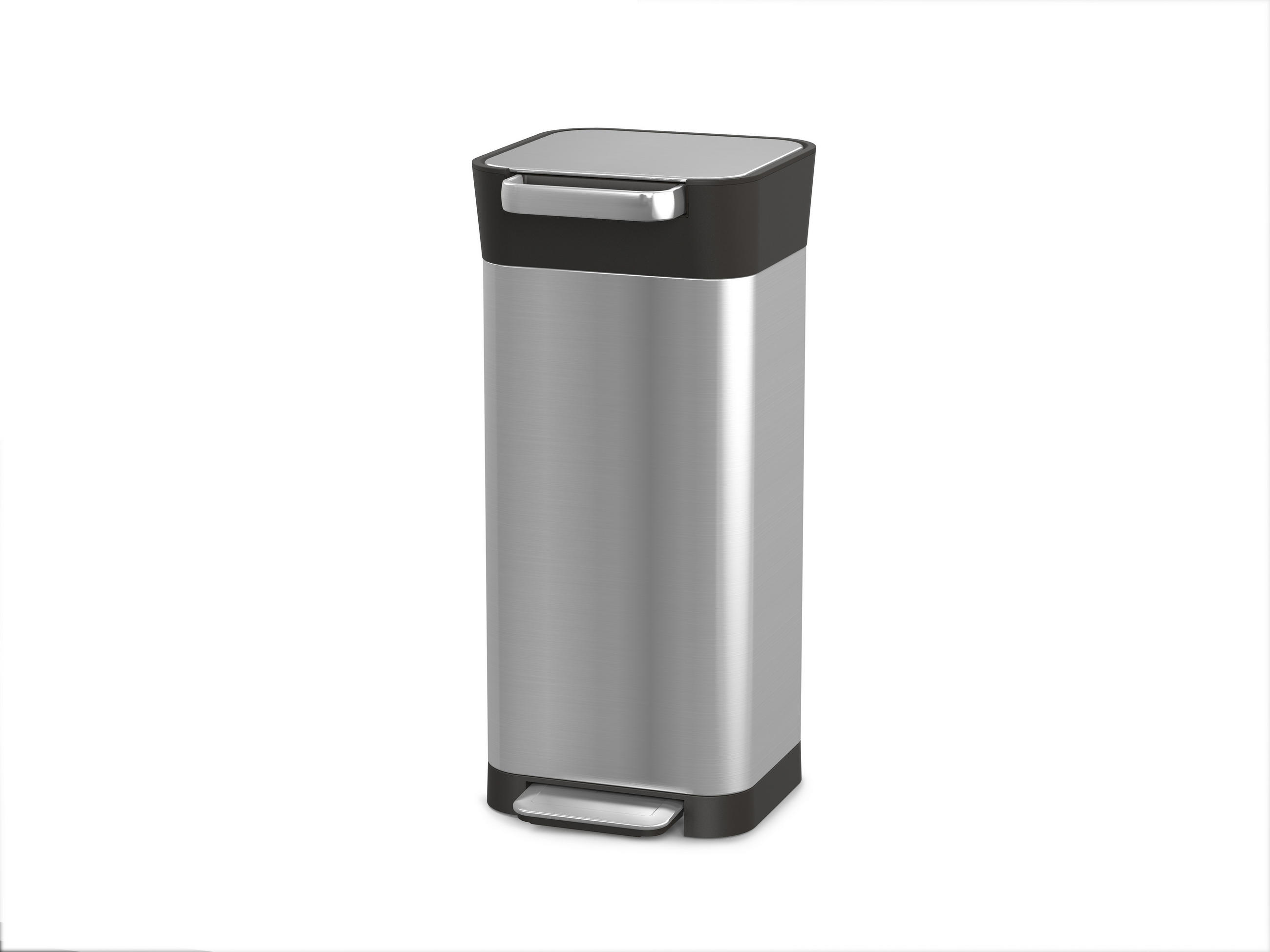 KOŠ ZA OTPAD 20 l - srebrne boje, Basics, metal/plastika (30,2/68,4/34,4cm) - Joseph Joseph