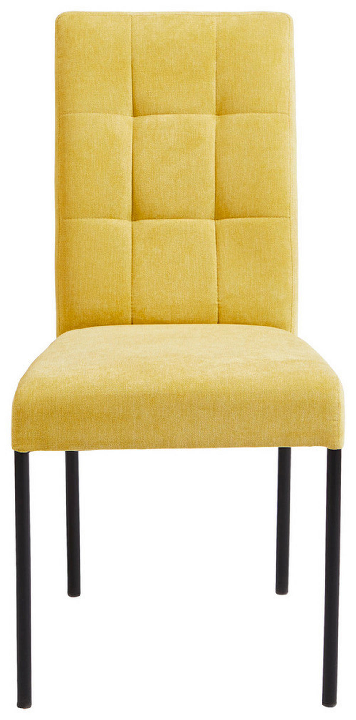 SZÉK fém, textil sárga, fekete  - sárga/fekete, Design, textil/fém (46/91/61cm) - Xora