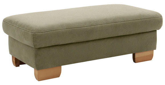 ECKSOFA in Mikrofaser Hellgrün  - Wildeiche/Beige, KONVENTIONELL, Holz/Textil (236/286cm) - Voleo