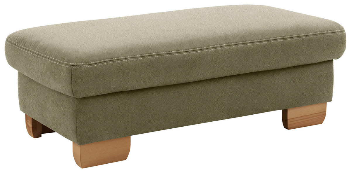 ECKSOFA in Mikrofaser Hellgrün  - Wildeiche/Beige, Natur, Holz/Textil (286/236cm) - Voleo