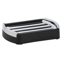 SEIFENSCHALE Kunststoff  - Edelstahlfarben/Schwarz, Basics, Kunststoff (12,5/9/2,5cm) - Kela
