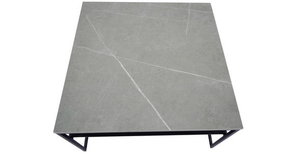 COUCHTISCH ESG 75/75/43 cm quadratisch Grau, Schwarz - Schwarz/Grau, Design, Glas/Keramik (75/75/43cm) - Novel