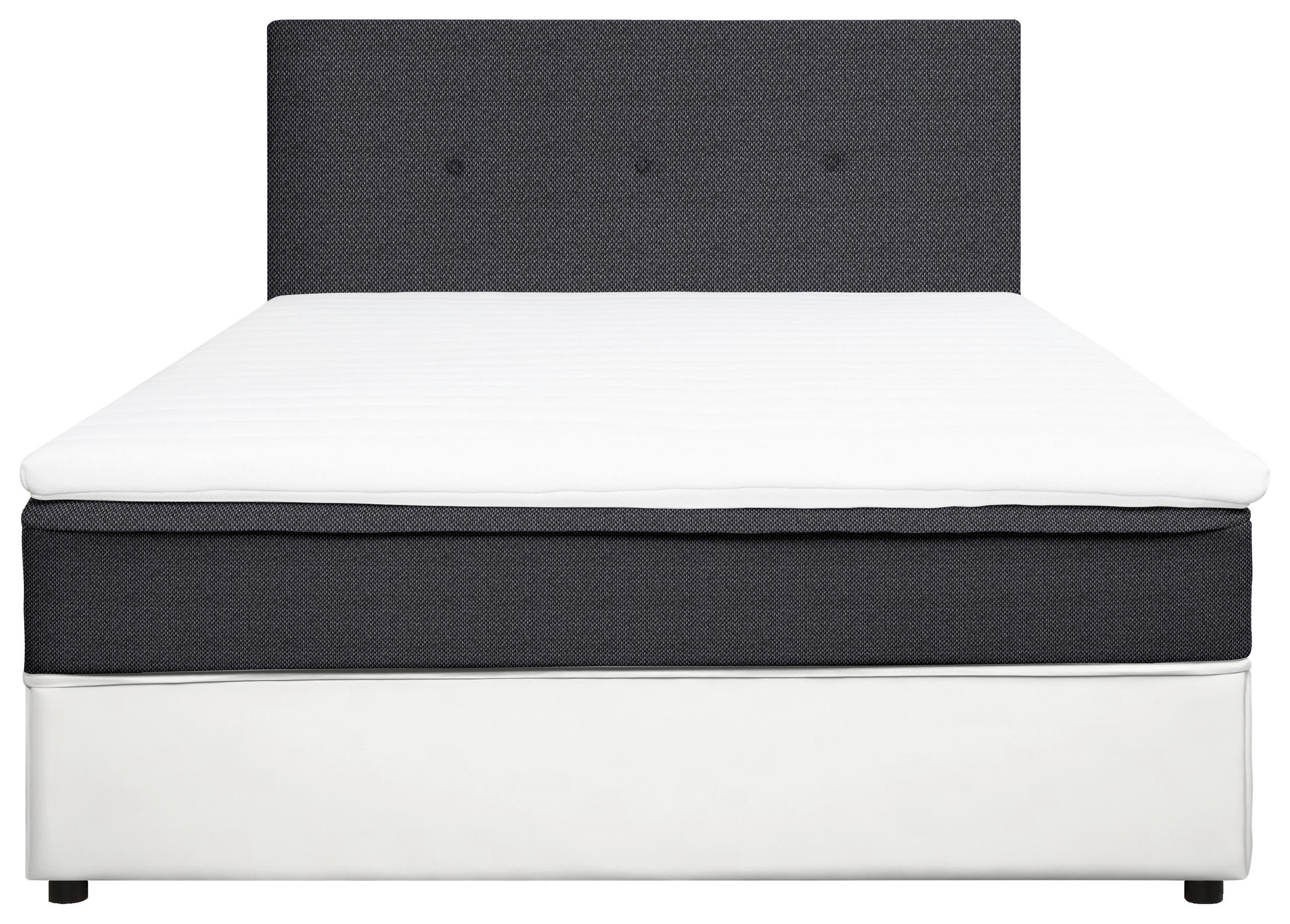 BOXBETT 160/200 cm  in Anthrazit, Weiss  - Weiss/Anthrazit, Konventionell, Holz/Textil (160/200cm) - Carryhome