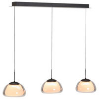 LED-HÄNGELEUCHTE Luxxo 125/24.5/60-180 cm   - Schwarz, Design, Metall (125/24.5/60-180cm) - Hell