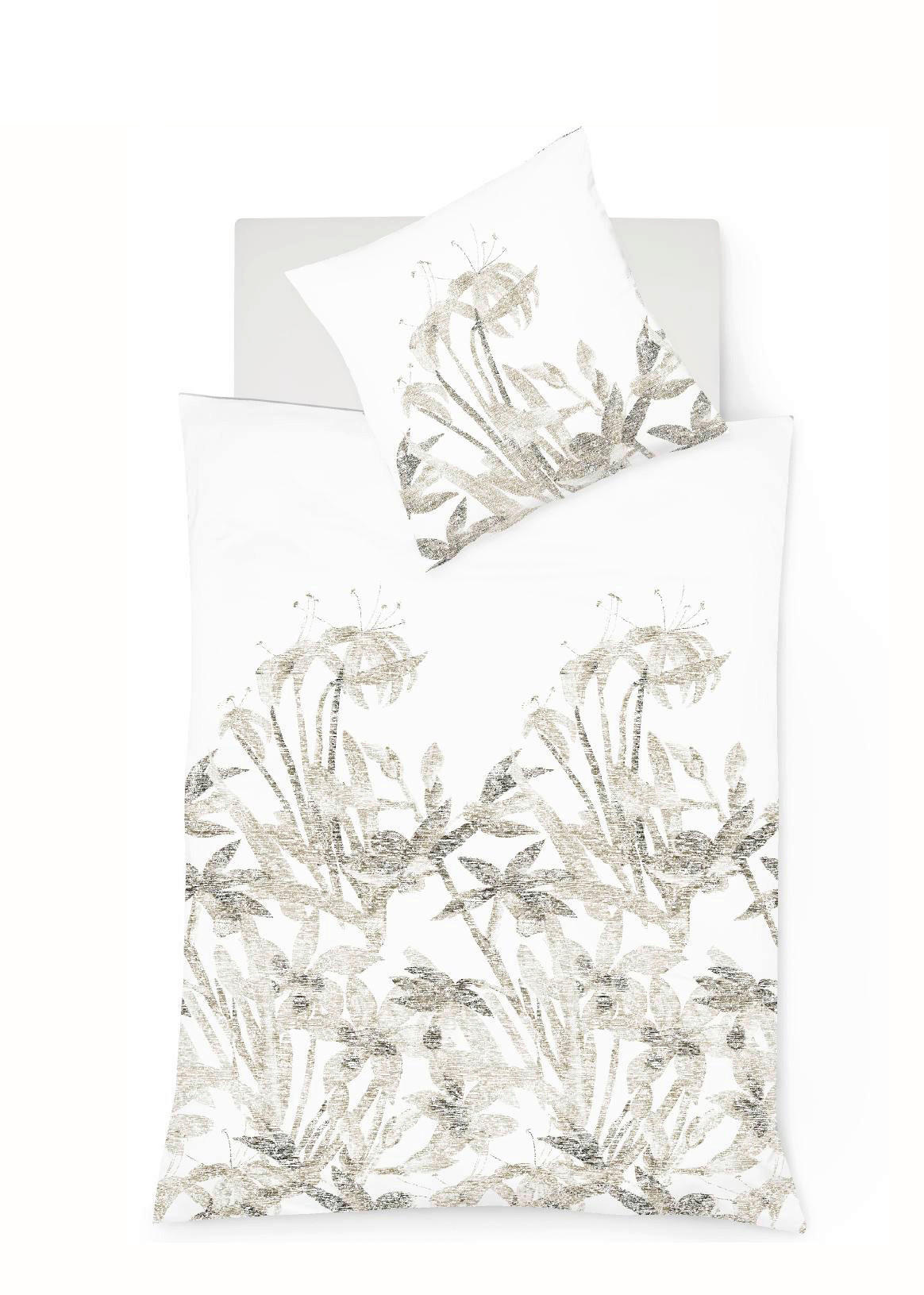 BETTWÄSCHE Provence Cassis Leinenoptik 135/200 cm  - Beige, Basics, Textil (135/200cm) - Fleuresse