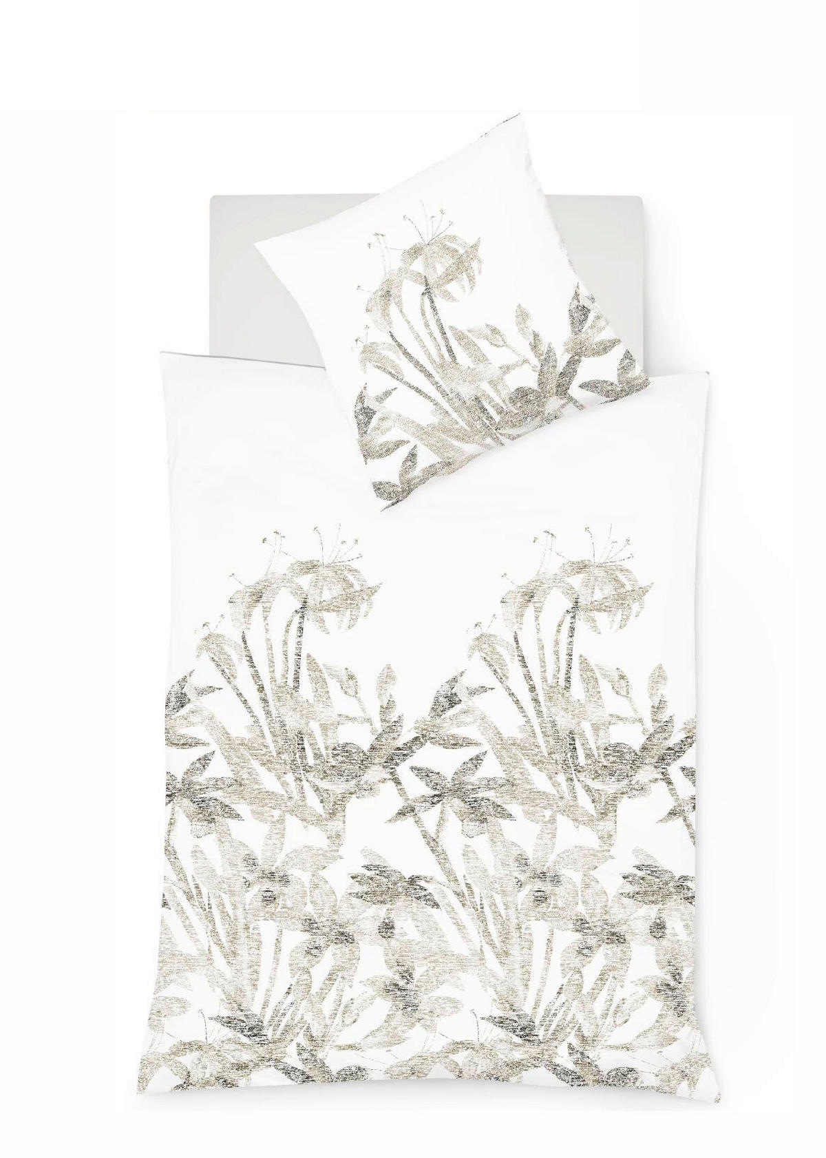 BETTWÄSCHE Provence Cassis Leinenoptik 135/200 cm  - Beige, Basics, Textil (135/200cm) - Fleuresse